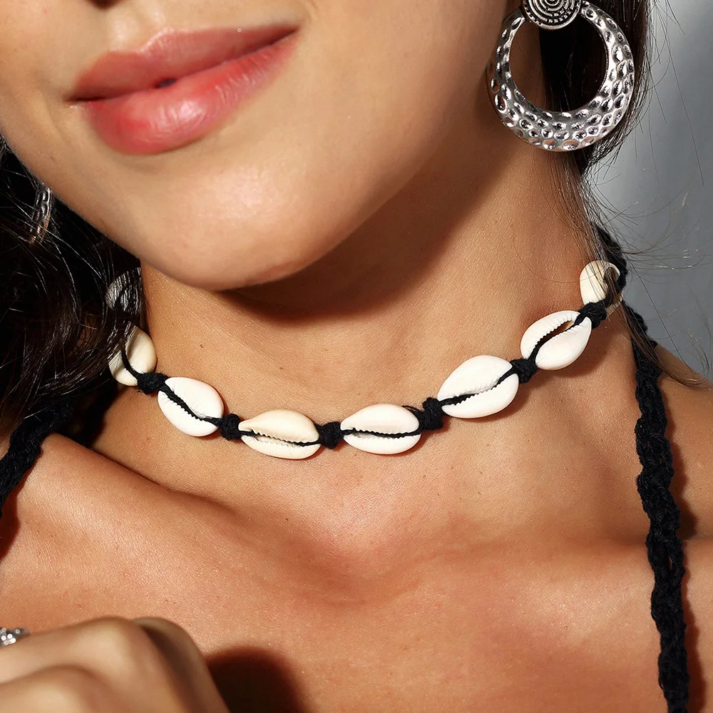 

European and American Fashion Jewelry Shell Anklet Bracelet Headdress Handmade Shell Necklace