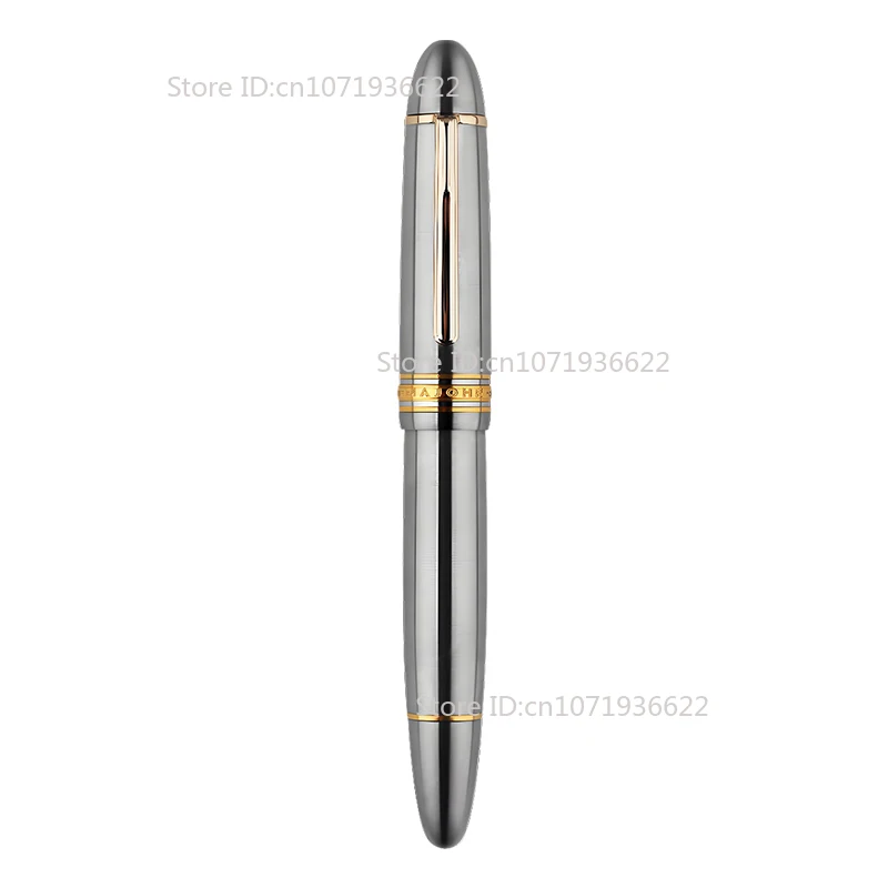 Ornate MAJOHN Ti-P141 NO.8 F بنك الاستثمار القومي سبائك التيتانيوم المكبس قلم حبر مطرقة معدنية نمط نسخة قلم حبر الكتابة هدية القلم