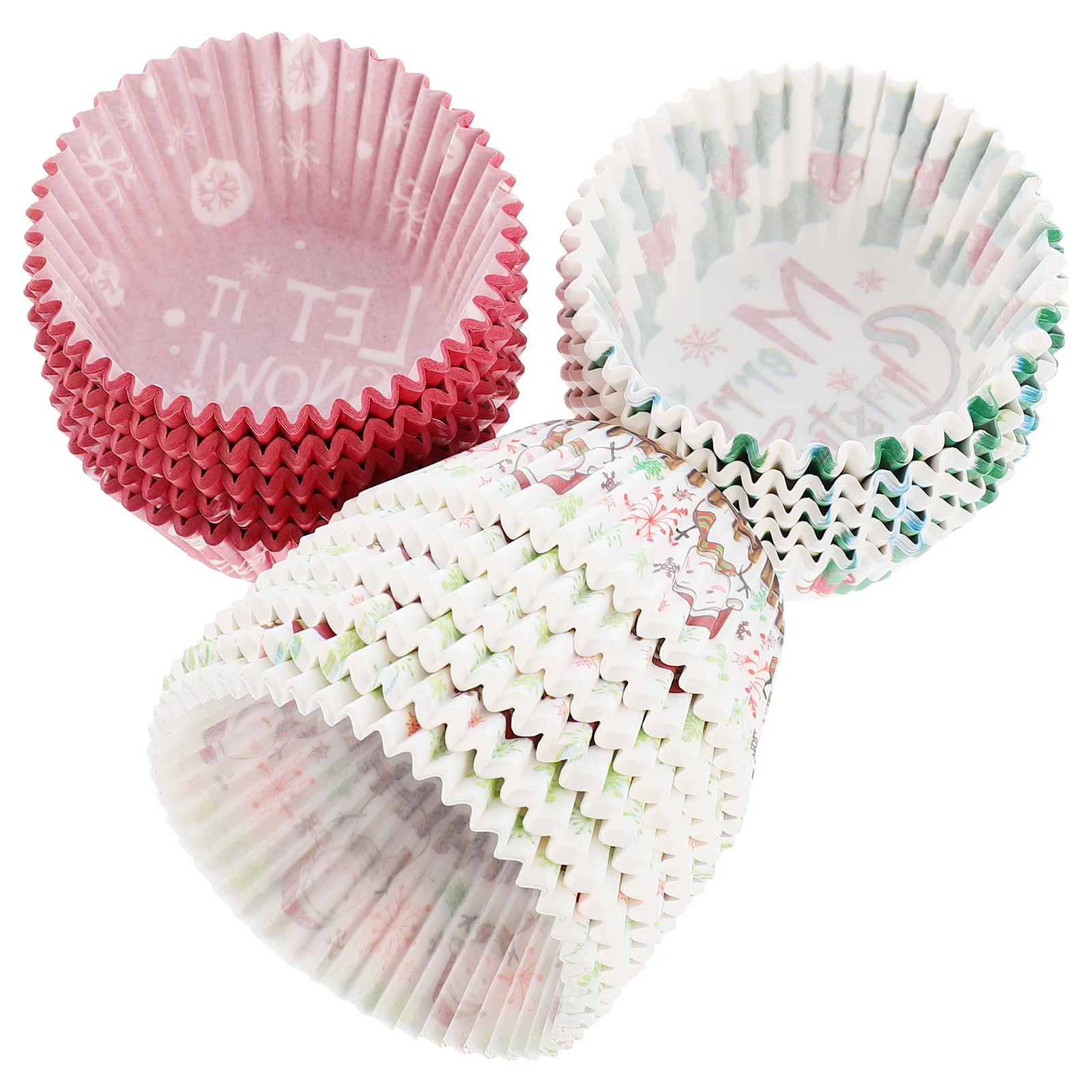 400 قطعة بطانات كب كيك عيد الميلاد أكواب الخبز الورقية عطلة حفل زفاف الحلوى ديكور عيد الميلاد يعامل المجمع مقلاة الكعك #5
