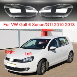 Car Headlight Glass Transparent Lampshade Clear Headlight Lamp For VW Golf 6 Xenon/GTI 2010 2011 2012 2013 Car Accessories