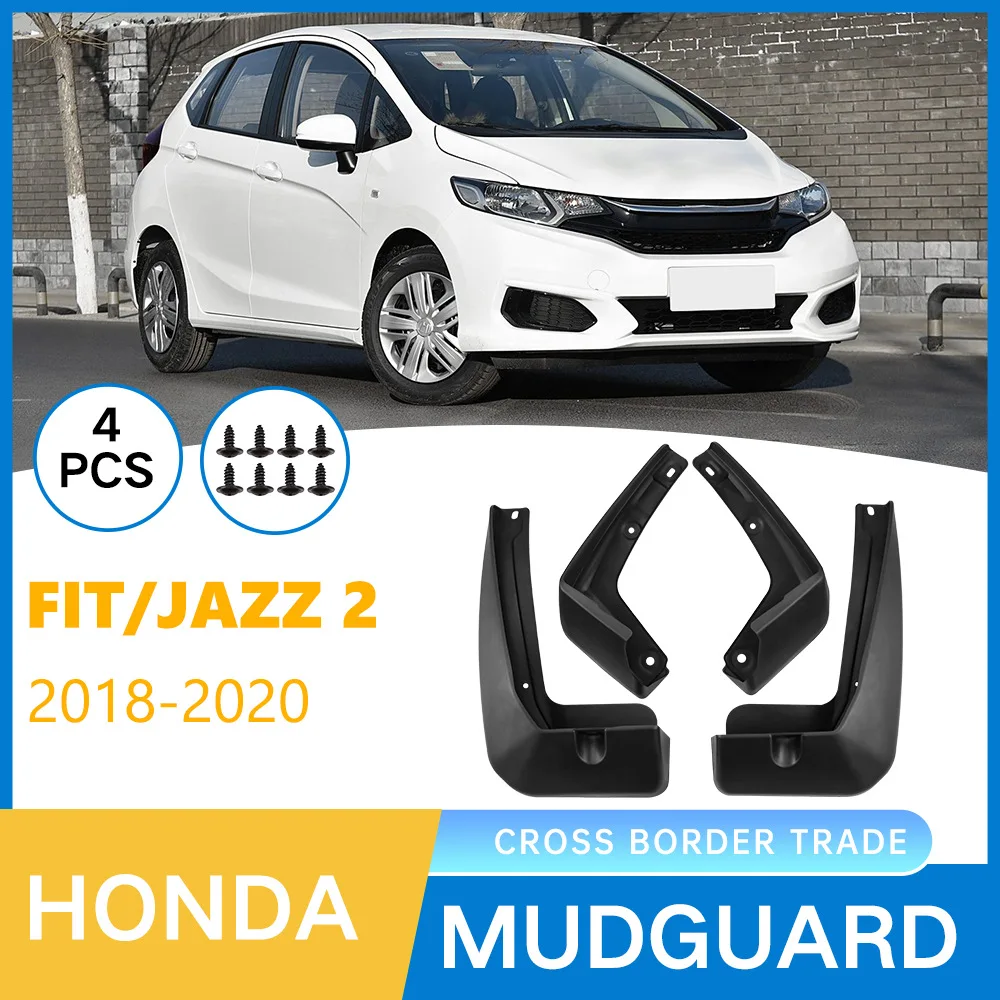 

For Honda Fit Jazz regular edition 2018-2020 car mudguard leather,Mudflaps Front Rear Flares Splash Guards Cover Car Accessorie