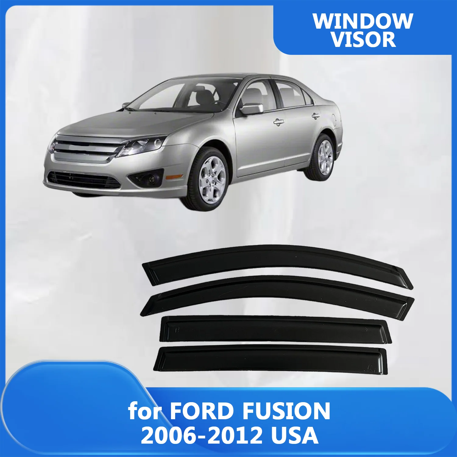 

Window Visor for FORD FUSION 2006 2007 2008 2009 2010 2011 2012 USA Wind Deflectors Rain Guards Door Visor Vent Shades Rain
