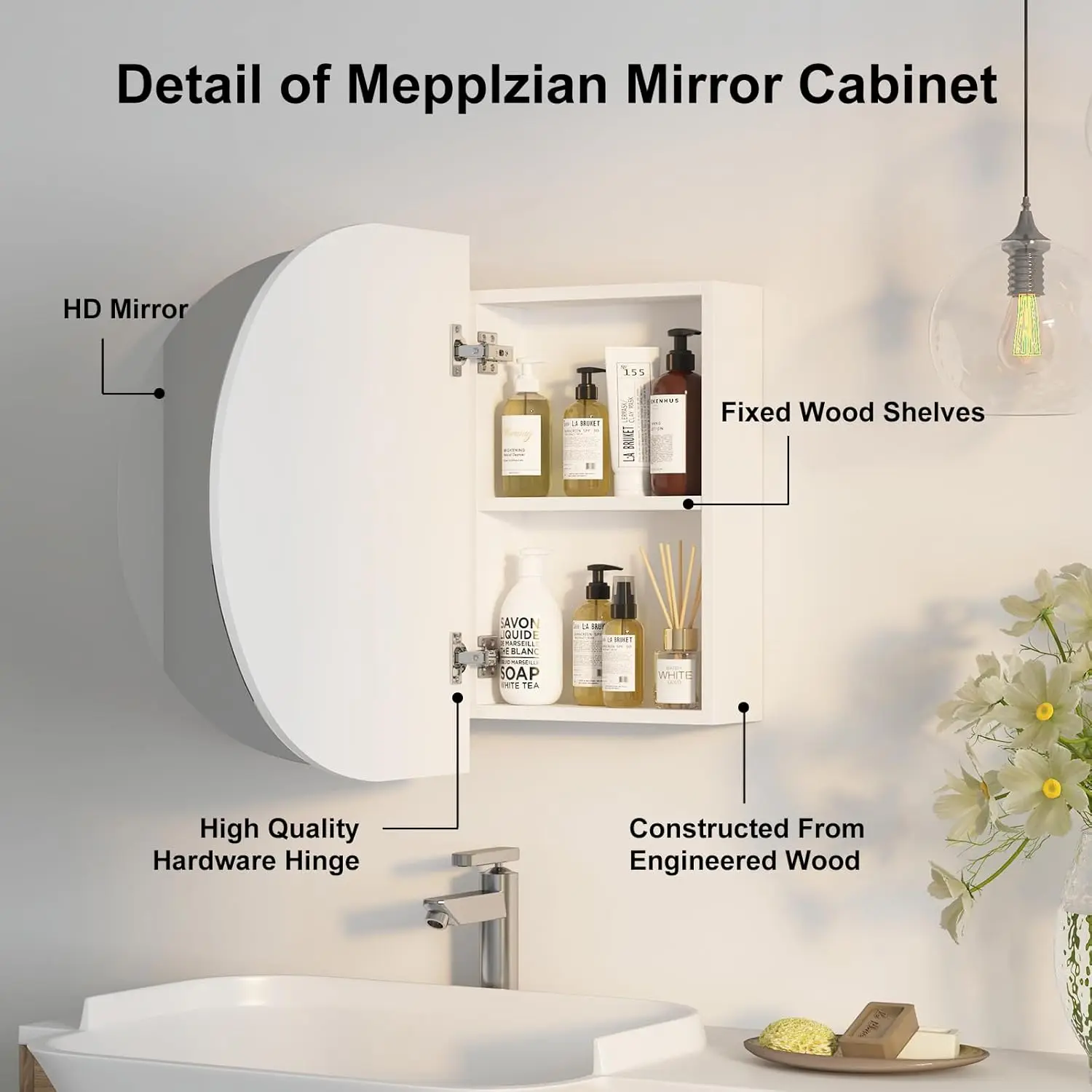 Oval Medicine Cabinet Mirror 6