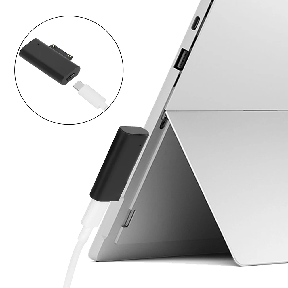 ل مايكروسوفت السطح برو 3-6 الذهاب USB C PD قابس شحن سريع محول ل سطح كتاب USB نوع C شاحن أنثي موصل جديد