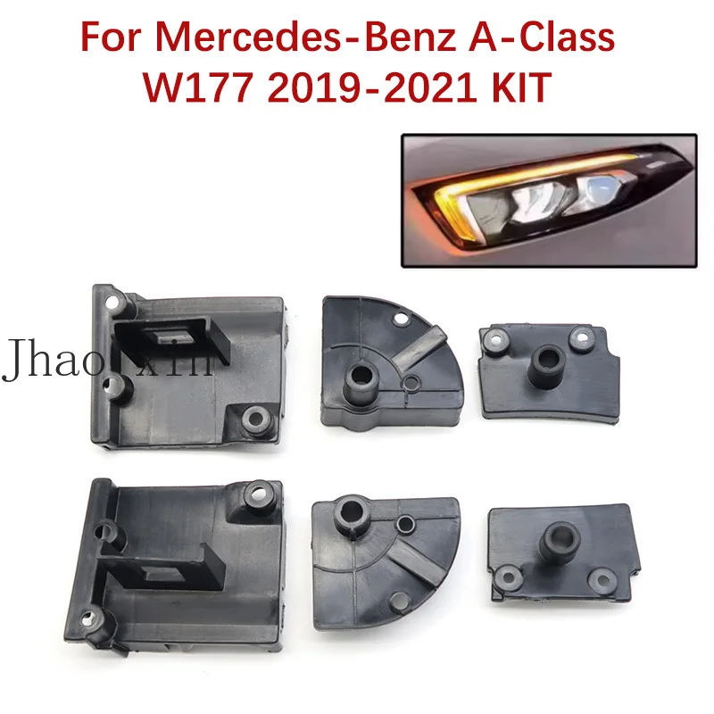 For Mercedes-Benz A-Class W177 2019-2021 Car Headlights Repair Kit Black Plastic Fixed Lamp Claw Bracket A1778201701 A1778201801