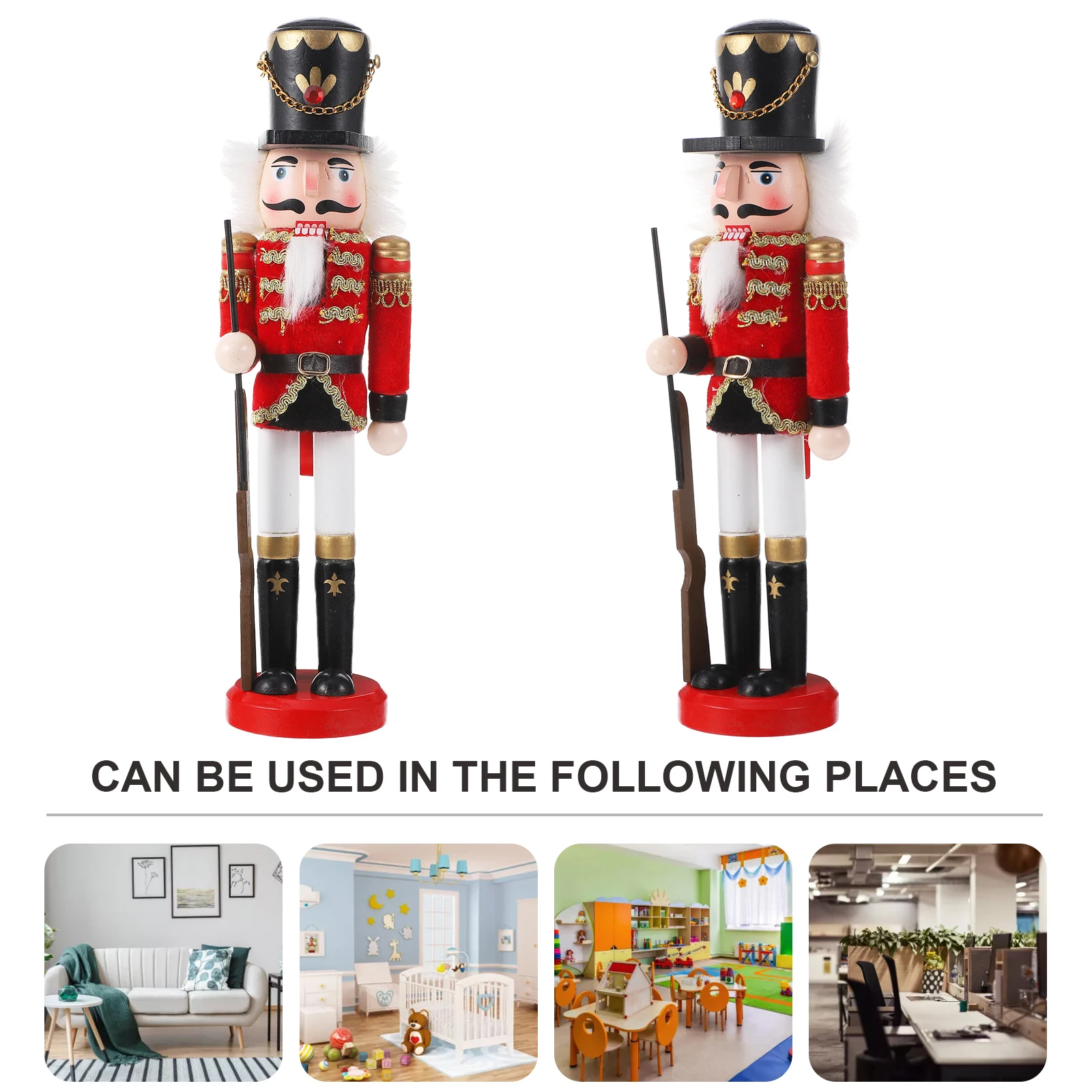 

Nutcracker Ornament Christmas Party Decoration Wooden Figurine Walnut Soldier Collection Holiday Nutcrackers Toy Decktop