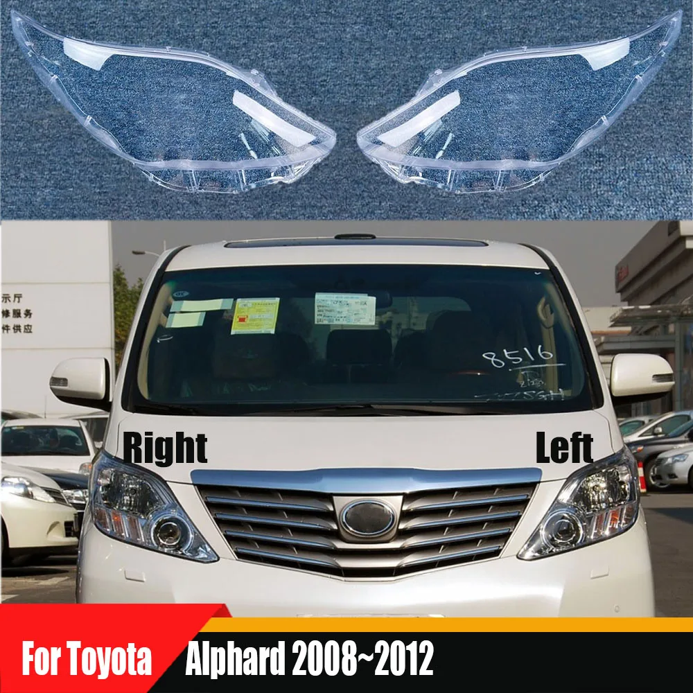 

For Toyota Alphard 2008 2009 2010 2012 Front Lampshade Lamp Shell Headlamp Cover Headlight Shade Lens Plexiglass