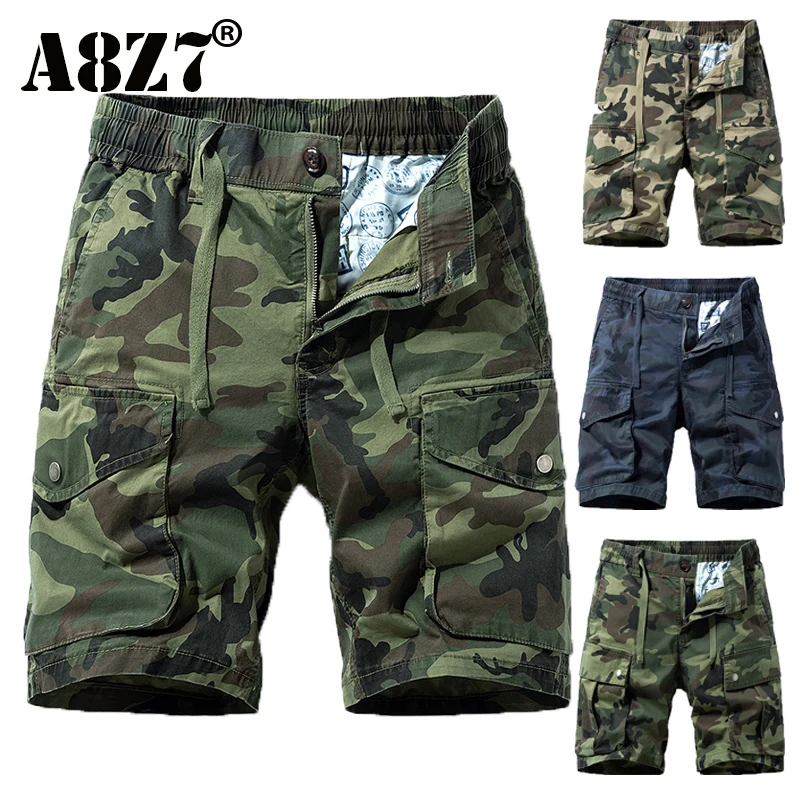 2022 Nieuwe Zomer Camouflage Mode Katoen Casual Rijbroek Cargo Mannen Broek Mannen Ademende Quick Dry Multi Pocket Hip Hop Korte