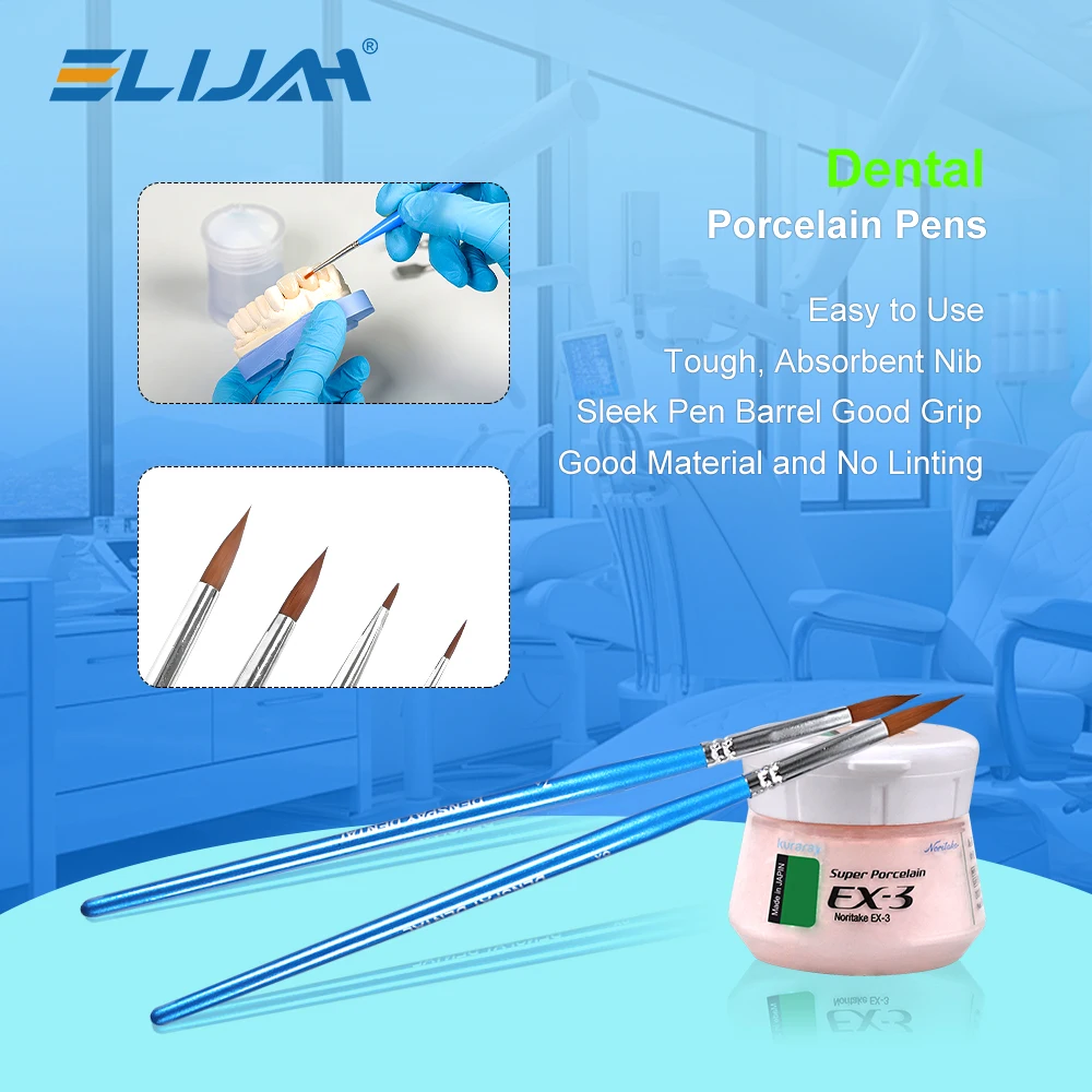 

Dental Ceramic Resin Porcelain Brush Porcelain Pen Denspay Dental Supplier Shaping Silicone Adhesive Composite Pencils