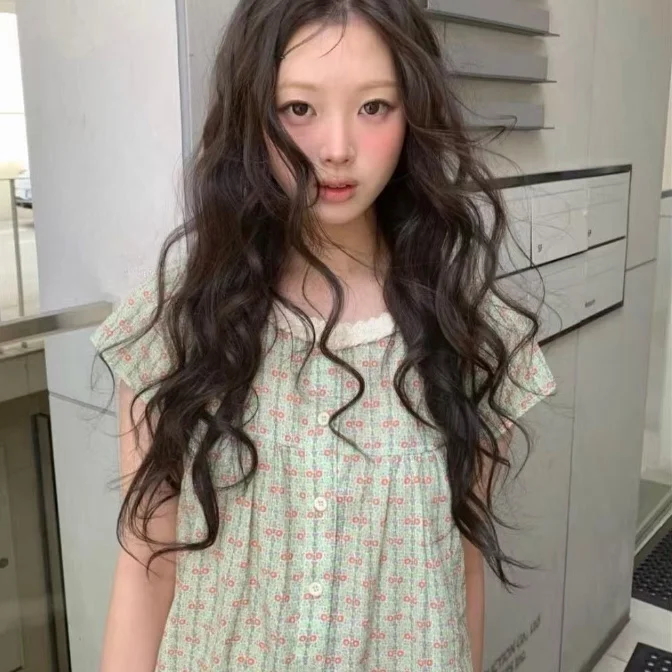 

Японская ретро-футболка с цветочным кружевом и коротким рукавом, круглым вырезом, в стиле кукольной блузки, из дышащего хлопка, для весны и лета, женская