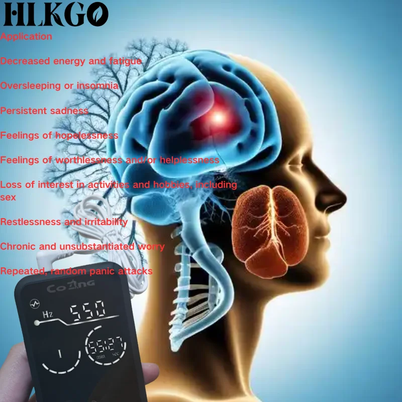 Clip de Estimulación del Nervio Vago de Alta Intensidad para Equilibrio del Estado de Ánimo y Regulación Emocional, Estimulador del Nervio Vago para Tratamiento en el Hogar