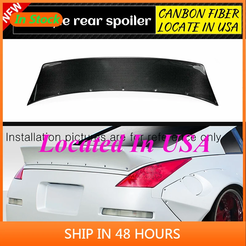 

Carbon Rear Trunk Spoiler For Nissan 350Z Z33 RB Version 2 Wing Lip 350Z Tuning Part Body Kit Carbon Fiber Spoiler For 350Z Z33