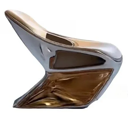 

Leisure chair living room balcony single sofa modern negotiation chair bright hollow electroplating chair