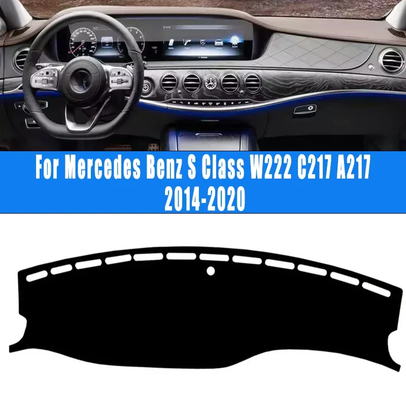 

Car Dashboard Mat Dash Cover Pad Custom Nonslip Cape Sunshade Accessories For Mercedes Benz S Class W222 C217 A217 2014-2020