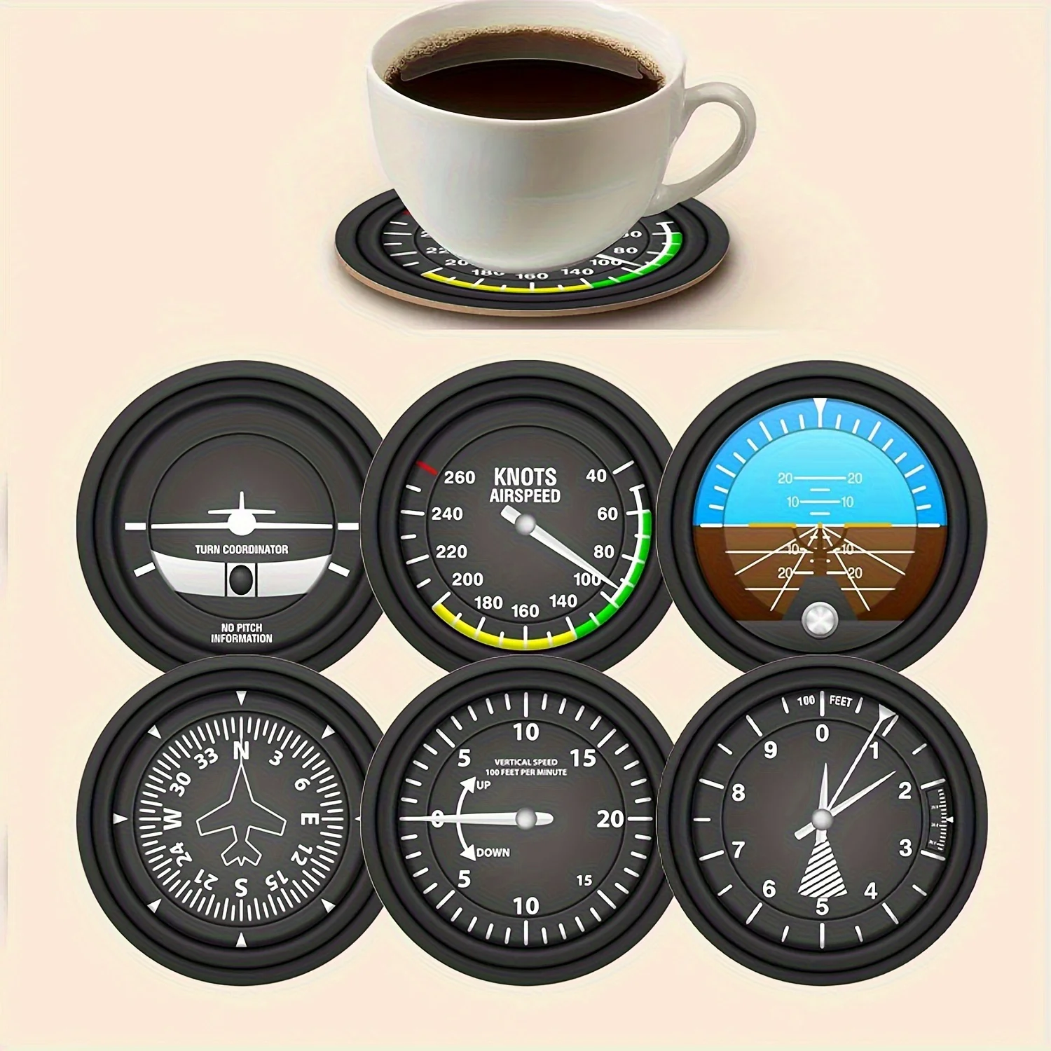 2D Awesome Auto Dash Mat Wooden Cup Mat Featherweight Vehicle Motif Workplace Cafe Household Ornament Ideal Present Male