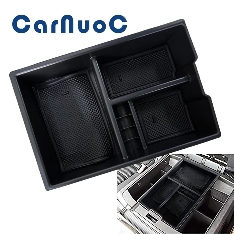 

For Dodge Ram 1500 2009-2018 Car Armrest Secondary Storage Box Glove Pallet Center Console Tray Divider Sticker Car Accessories