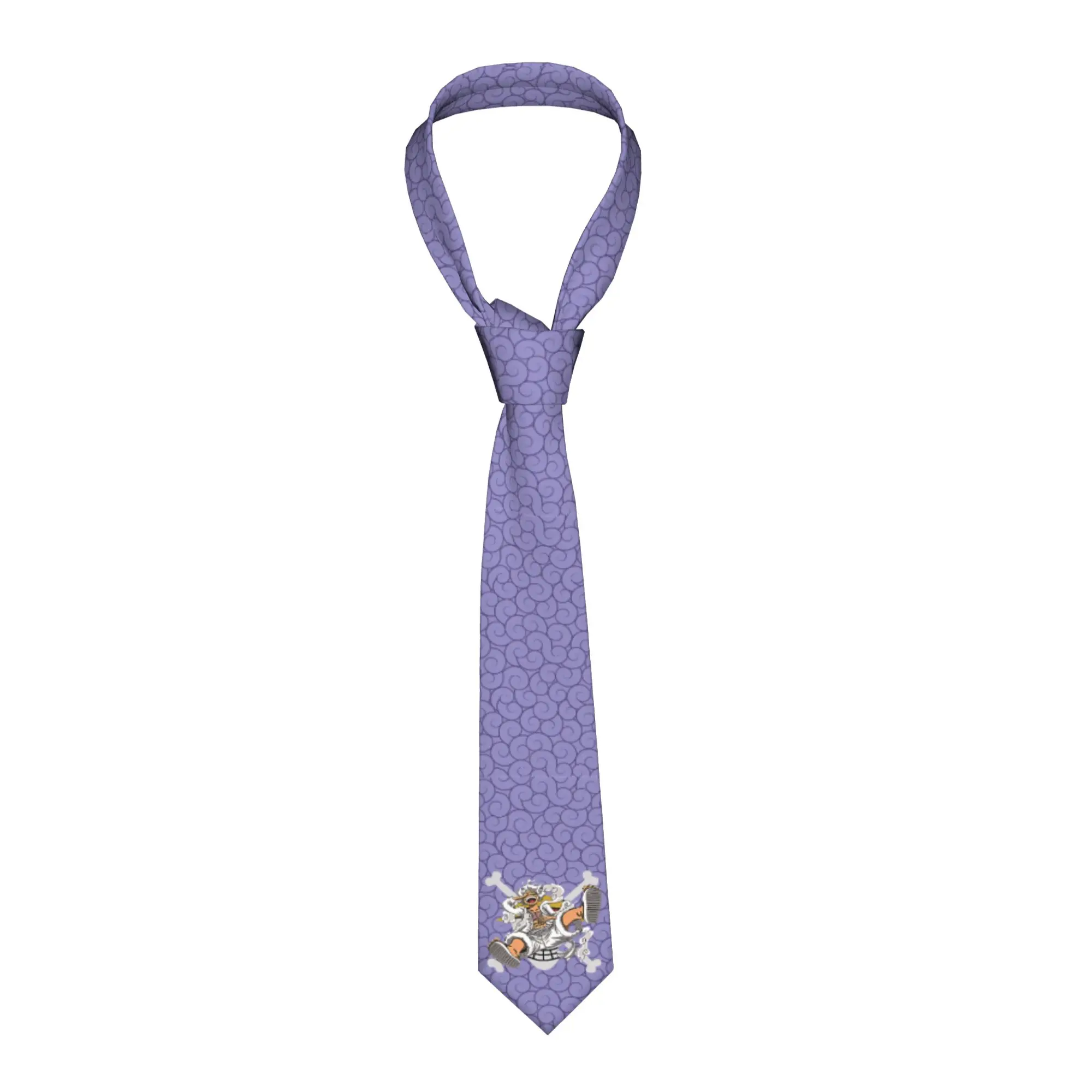 Devil Fruit Swirl Luffy Unisex Neckties Silk 8 cm Classic One Piece Neck Tie for Men Accessories Gravatas Wedding Cosplay Props