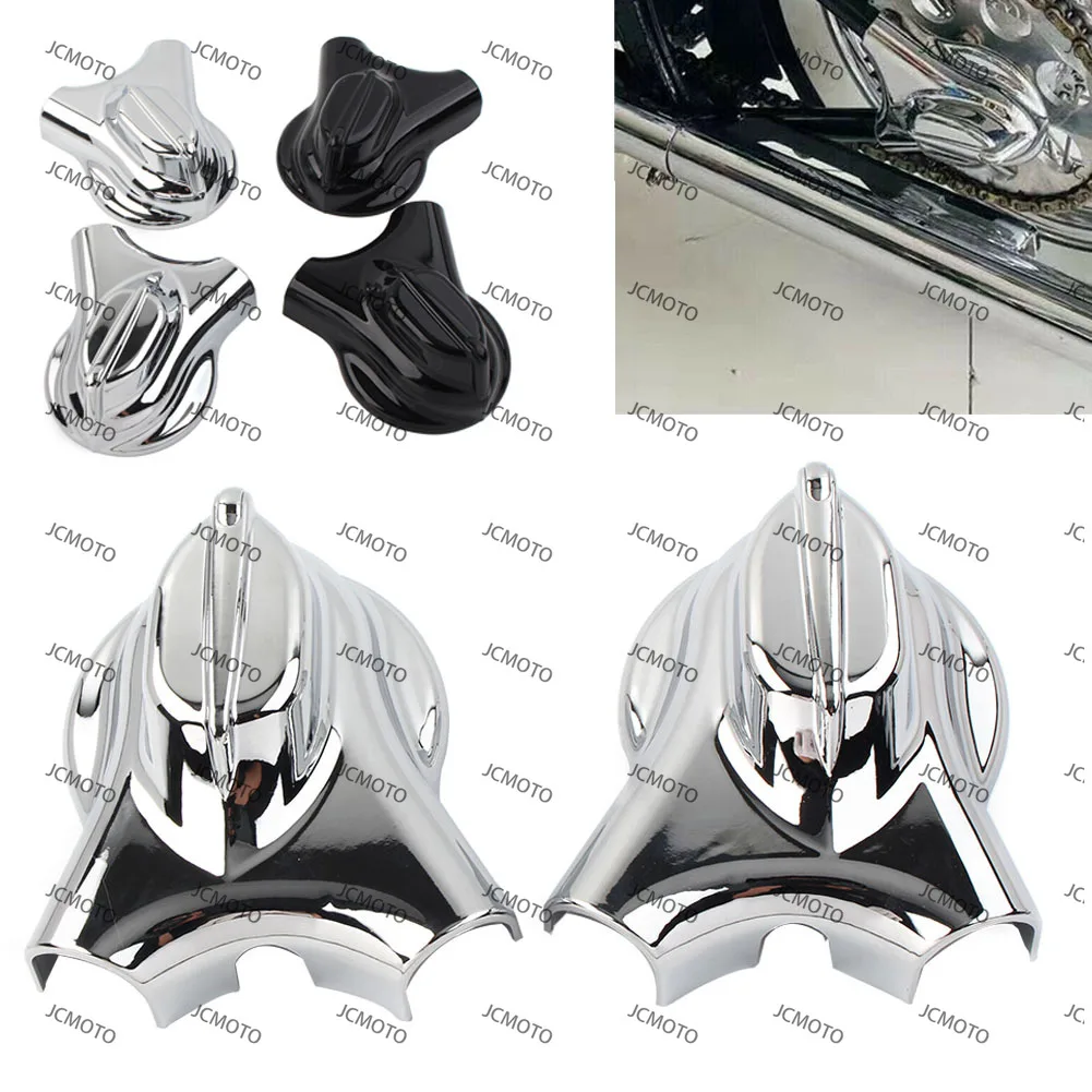 

1 Pair For Harley Heritage Softail 2008-2017 Chrome/Black Motorbike Rear Swingarm Axle Covers Kit