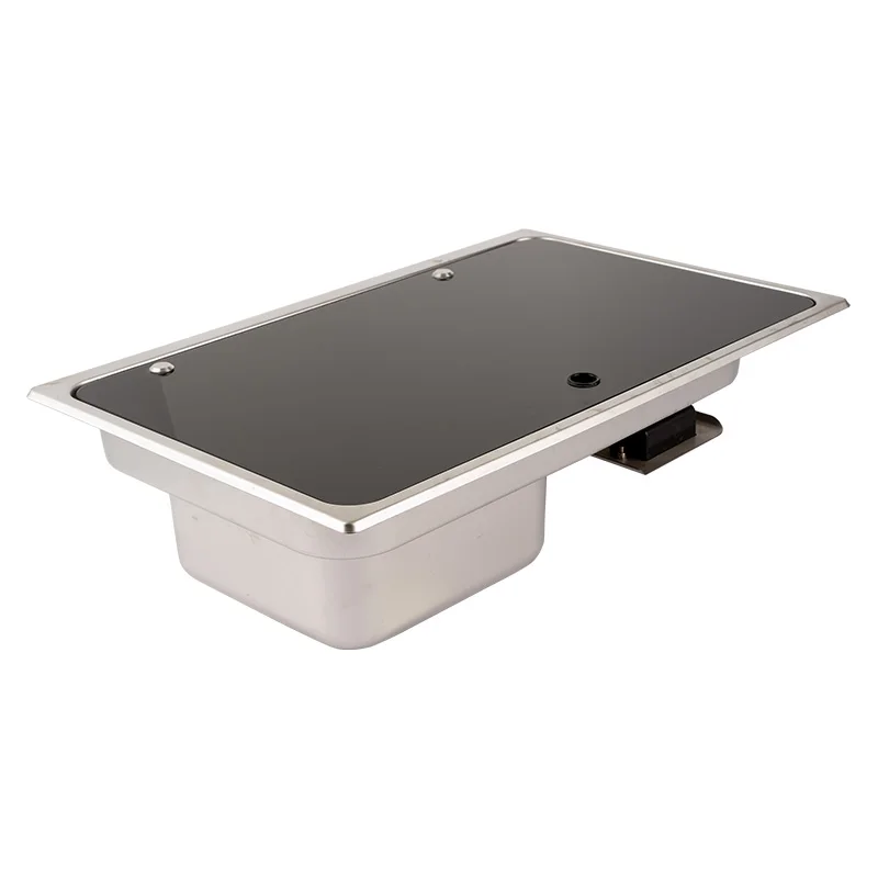 RV Caravan Stainless Steel Integrated Gas Stove and Sink Combo with Tempered Glass Lid 1 Burner Cooktop Kitchen Sink for RV Boat view 4