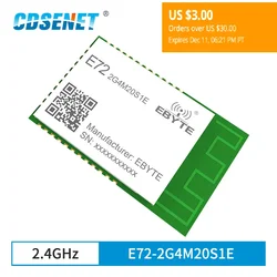 CC2652P ZigBee Blue-tooth Multi-protocol 2.4GHz SMD Wireless SoC Module 20dBm Transceiver Receiver PCB Antenna E72-2G4M20S1E