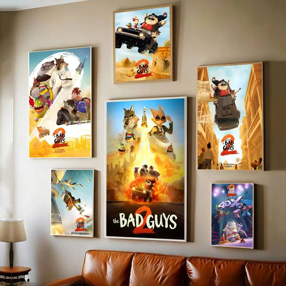 

Классический аниме-постер по фильму «Плохие парни 2», водонепроницаемая бумажная наклейка, декор для кофейни, бара, комнаты, стены