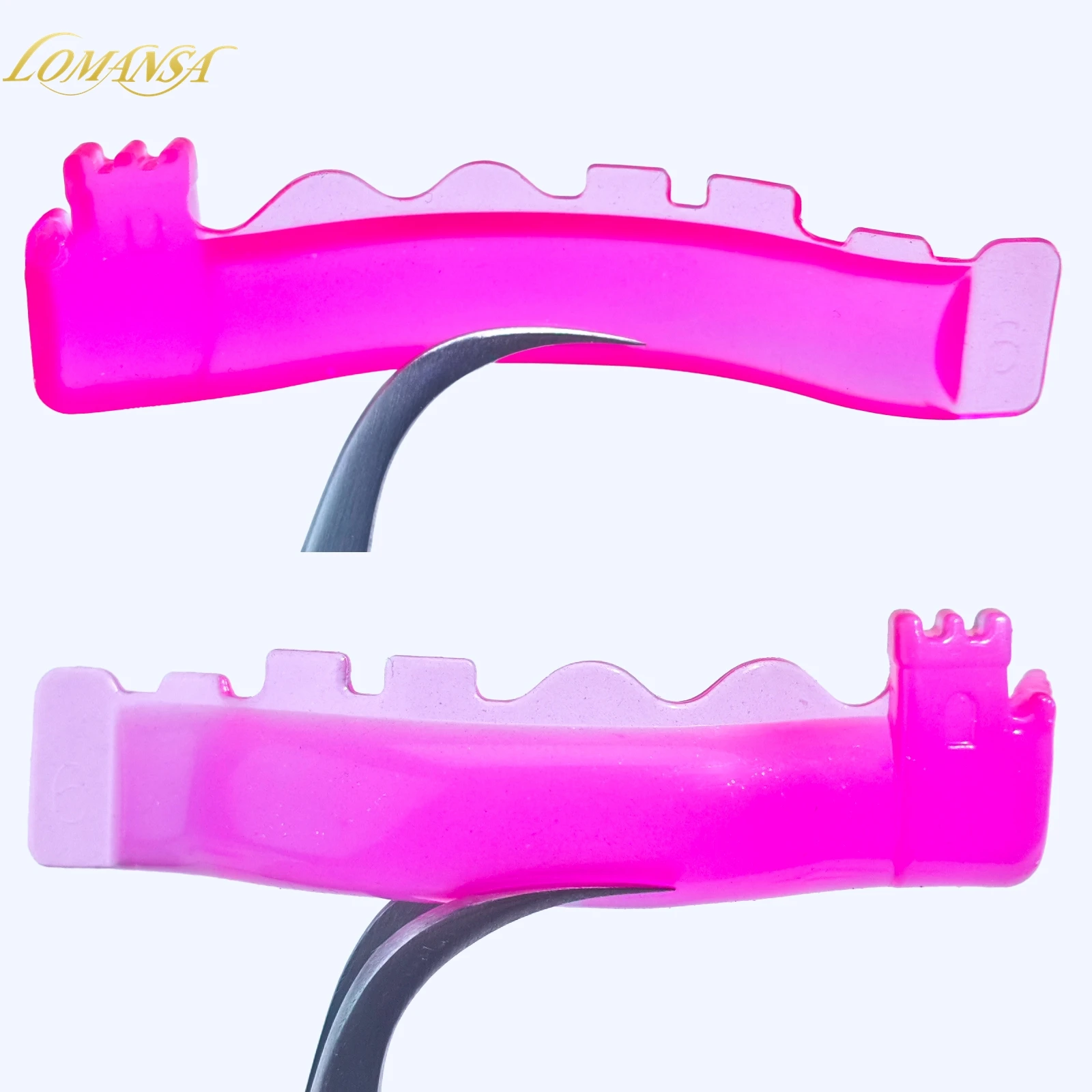 Lomansa 12Pcs C Curl Silicone Eyelash Perm Pads Sticky Lashes Rod Shield Lifting 3D Eyelash Curler Accessories Lash Lifting Tool
