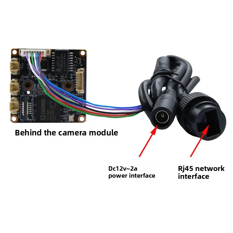 High definition camera standard onvif protocol network port 8 million fisheye wide-angle distortion-free camera module