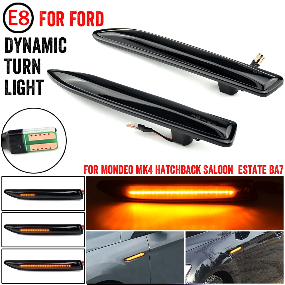 

2 шт. для Ford Mondeo Mk4 седан (BA7) 03.2007-01.2015 светодиодный боковой габаритный фонарь указателя поворота динамические огни