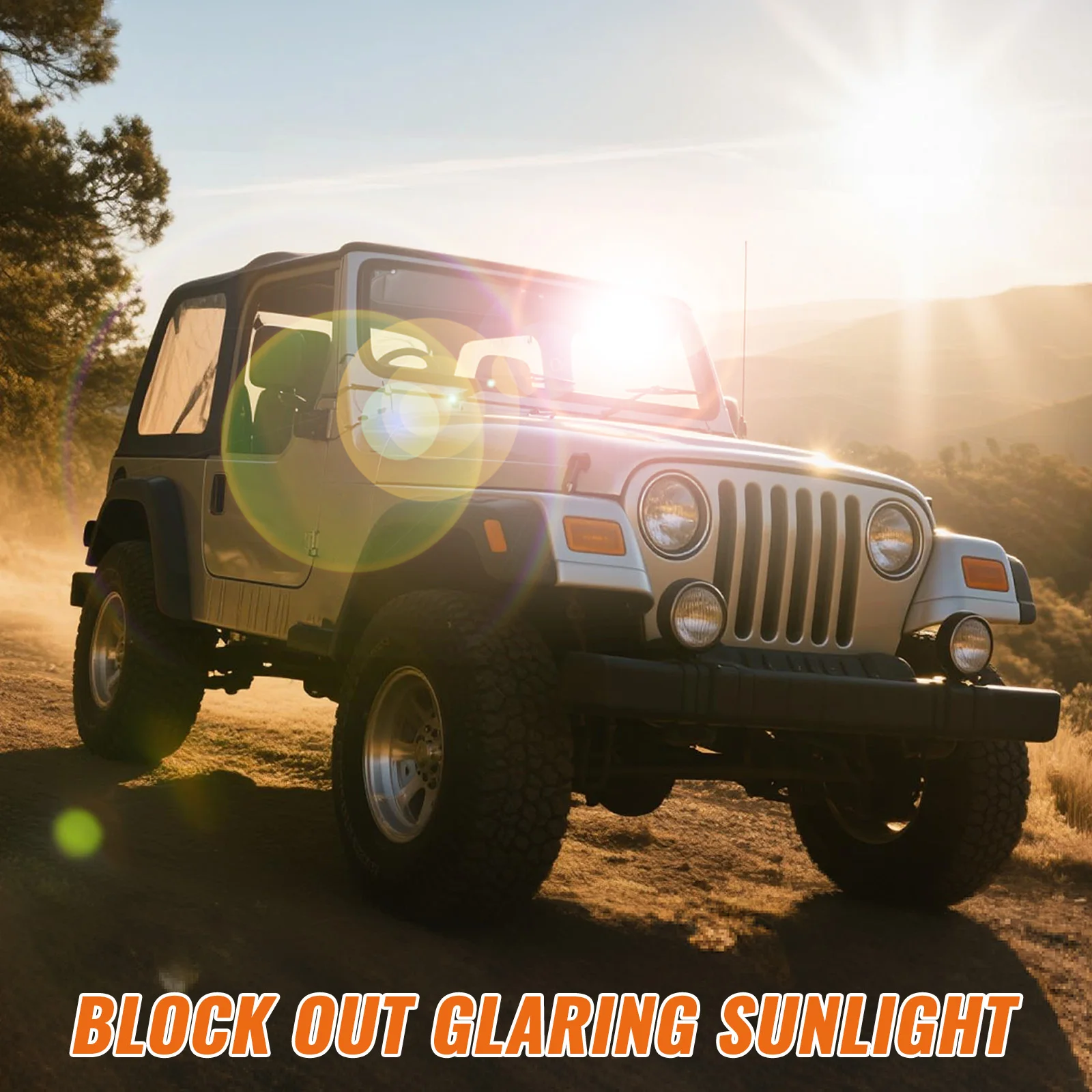 Car Interior Sun Visor Black Sun Shade Left Right Driver Passenger Side for Jeep Wrangler TJ 1997 1998 1999 2000 2001 2002