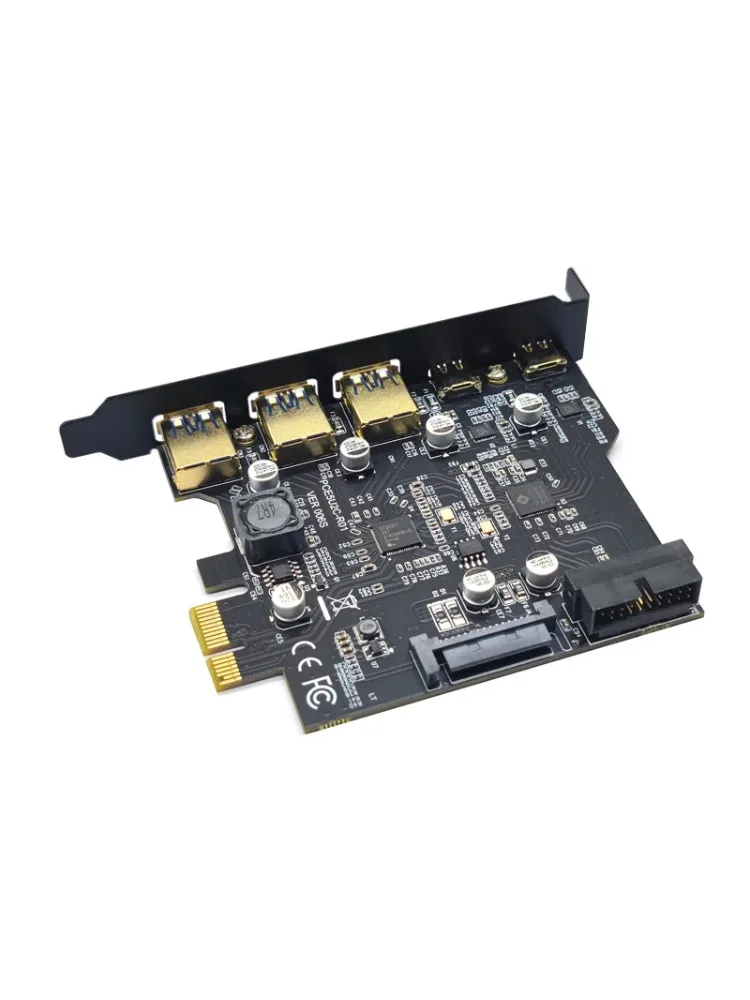Type C USB 3.2 Gen1 carte PCIE Hub USB 3.0 carte PCI Express PCI-E PCI E USB 3 adaptateur multiplicateur USB3 3.1 contrôleur cartes Riser