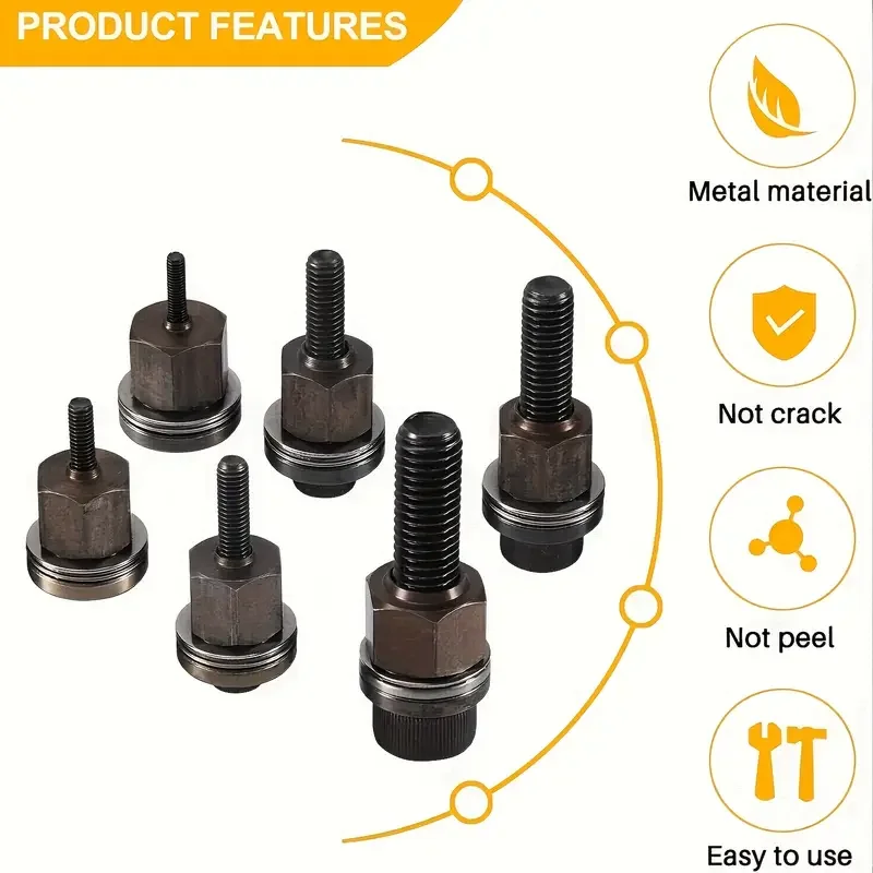 1set Hand Rivet Nut Head Set Manual Riveter Rivnut Tool Rivet Nut Tool Accessory For Nuts M3 M4 M5 M6 M8 M10 M12 Simple Install