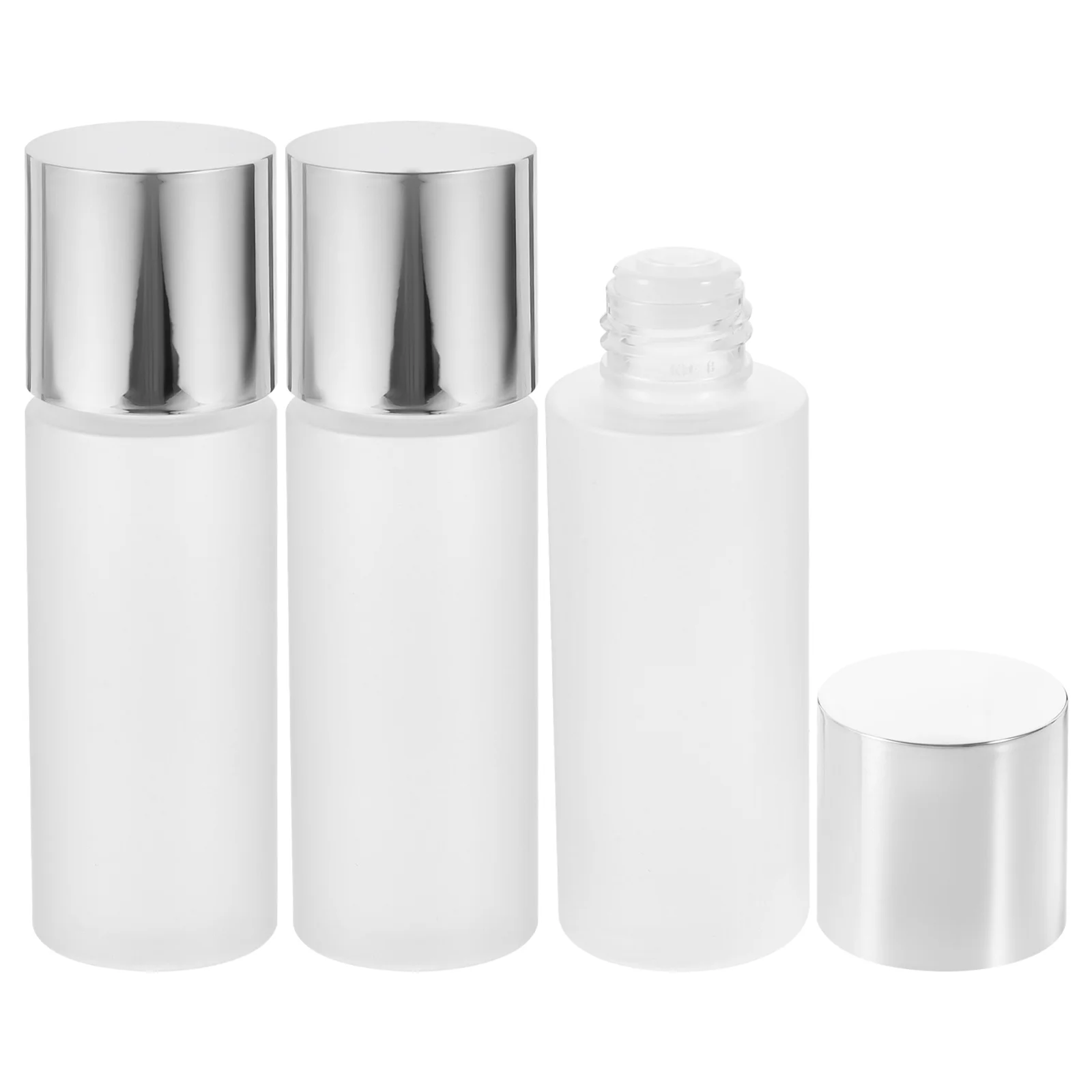 3 قطعة 100 مللي زجاجات مستحلب قابلة لإعادة الملء زجاجات التعبئة والتغليف الفرعية للسفر غسول ماكياج مانعة للتسرب المحمولة فارغة