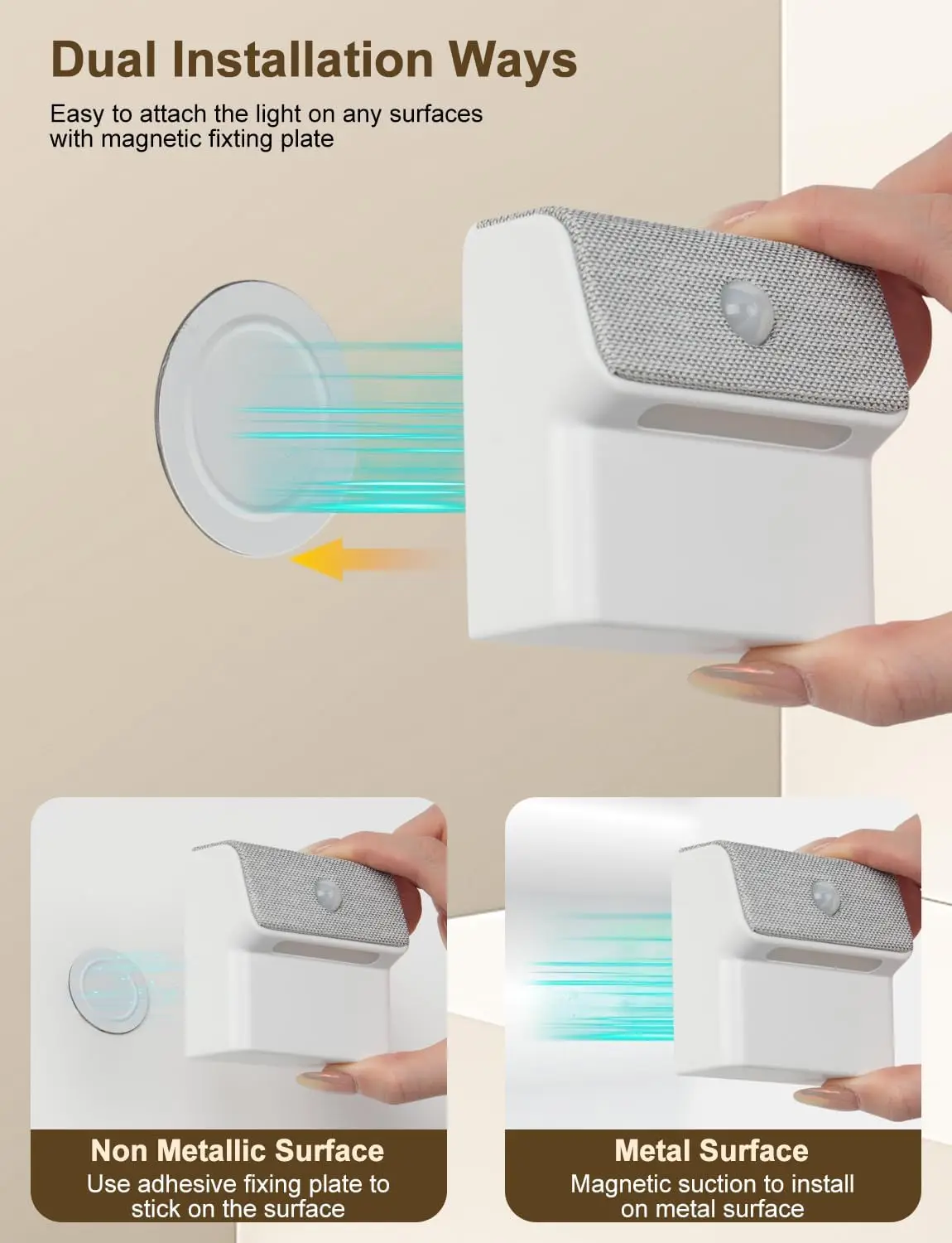 XIAOMI Linkage LED Stair Lights Motion Sensor Night Light USB Rechargeable Wall Lamp 3000k Dimmable With Magnet For Room Hallway