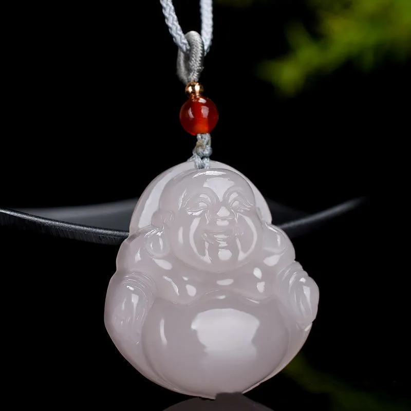 

Lotus Root Pink Pot-bellied Buddha Smiling Buddha Pendant Jewelry for Women's Security