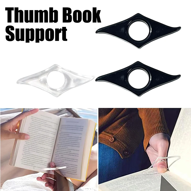 1/2pc Reading Acrylic Bookmark Portable Thumb Book Support Book Page Finger Support Holder Bookmarks Aids Student Book Spreader