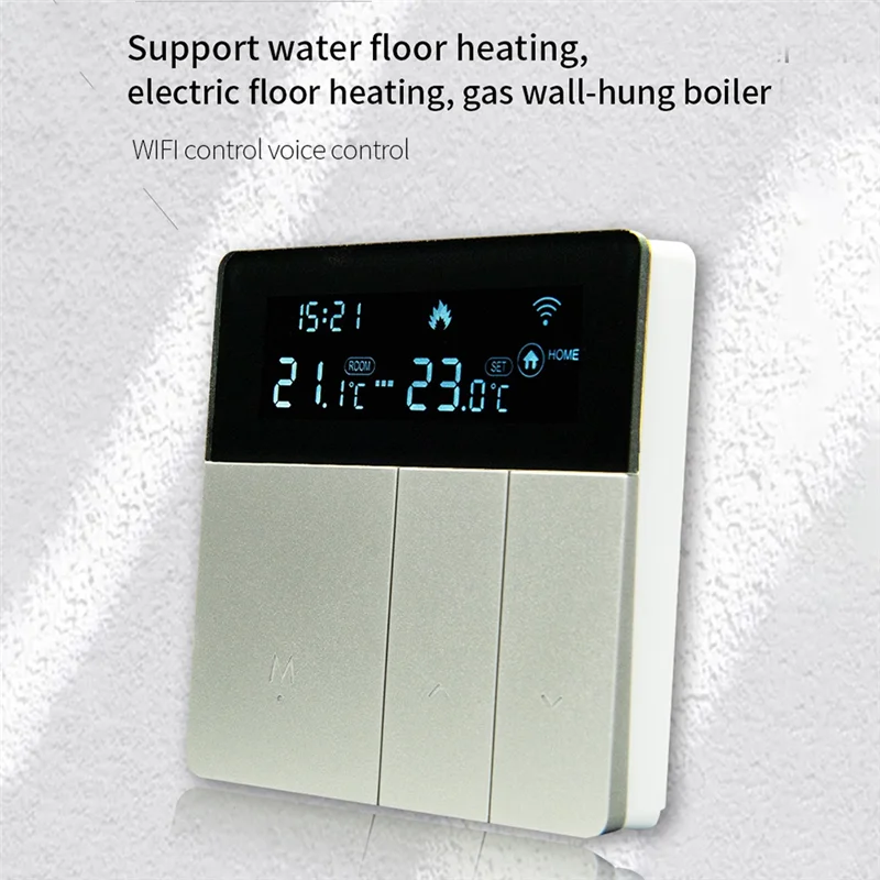 ABKN-Tuya WiFi Thermostat น้ํา/เครื่องทําความร้อนใต้พื้นไฟฟ้าน้ําหม้อต้มแก๊สสมาร์ทอุณหภูมิเสียงรีโมทคอนโทรล 16A ติดตั้งง่าย
