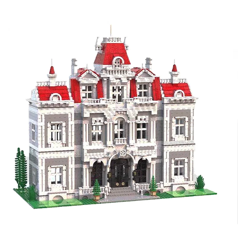 NEW 3619pcs MOC European Medieval Street View KNIGHTHALL MANOR DIY creative ideas Retro child Toy Birthday Gift building blocks