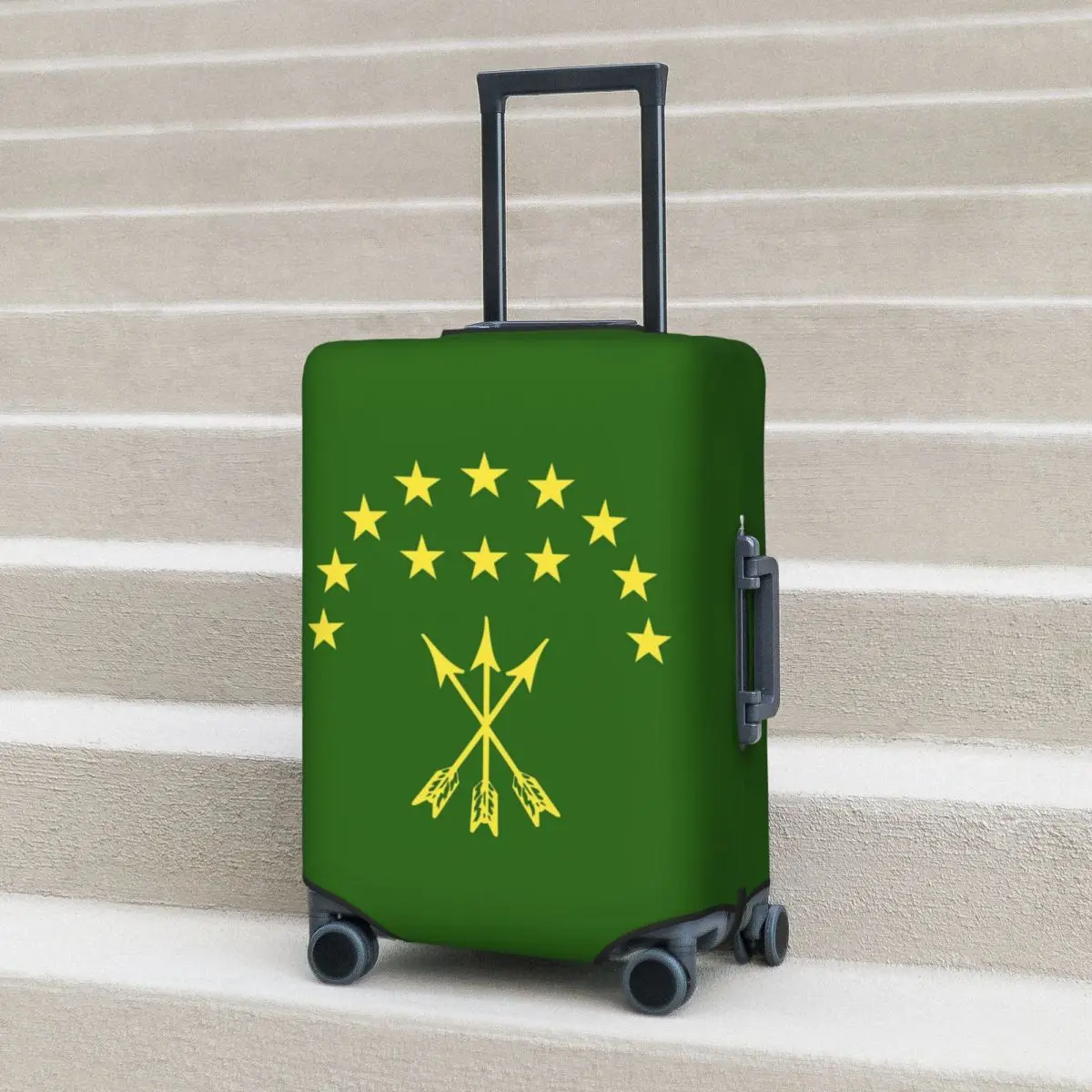 Adiga العلم هدية ل Circassian عظيم Adygea غطاء حقيبة حماية مرونة السفر الأمتعة حامي يغطي لمدة 18-32 بوصة