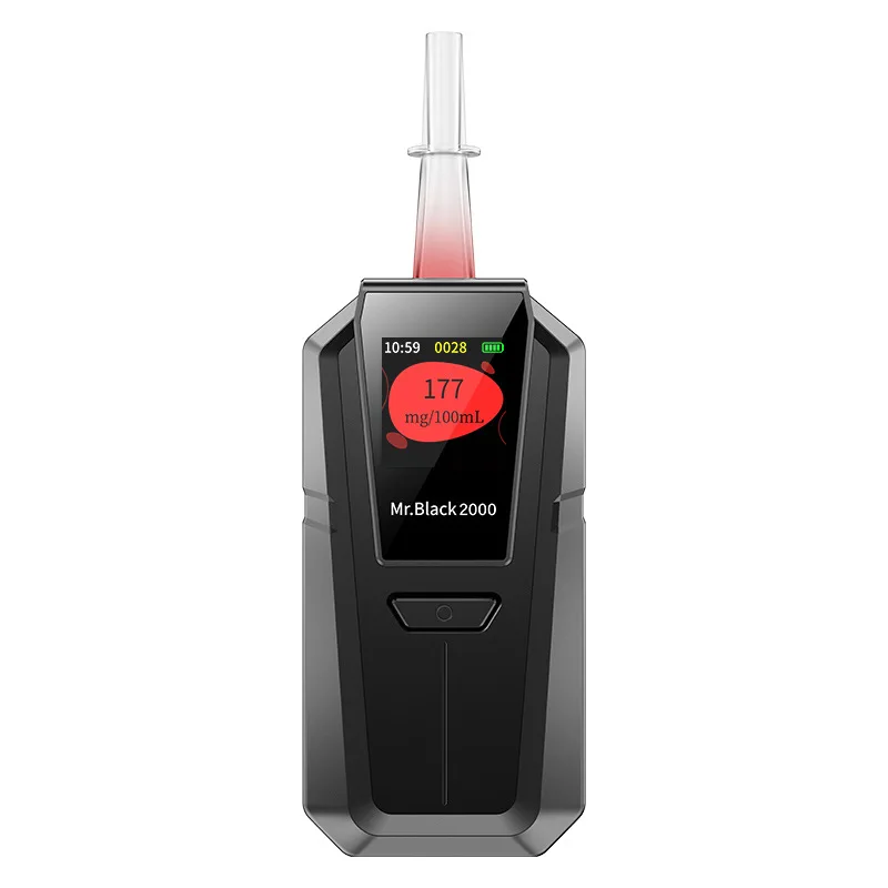 

Zhao is a black cat 2000 portable alcohol tester, blowing portable alcohol detector, self-test for home use