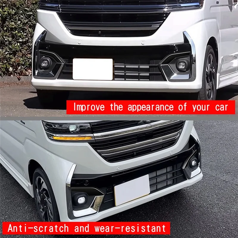 Car Front Bumper Fog Lamp Eyebrow Cover Decorative Trim Accessories For Suzuki SPACIA/SPACIA Custom MK04 Series