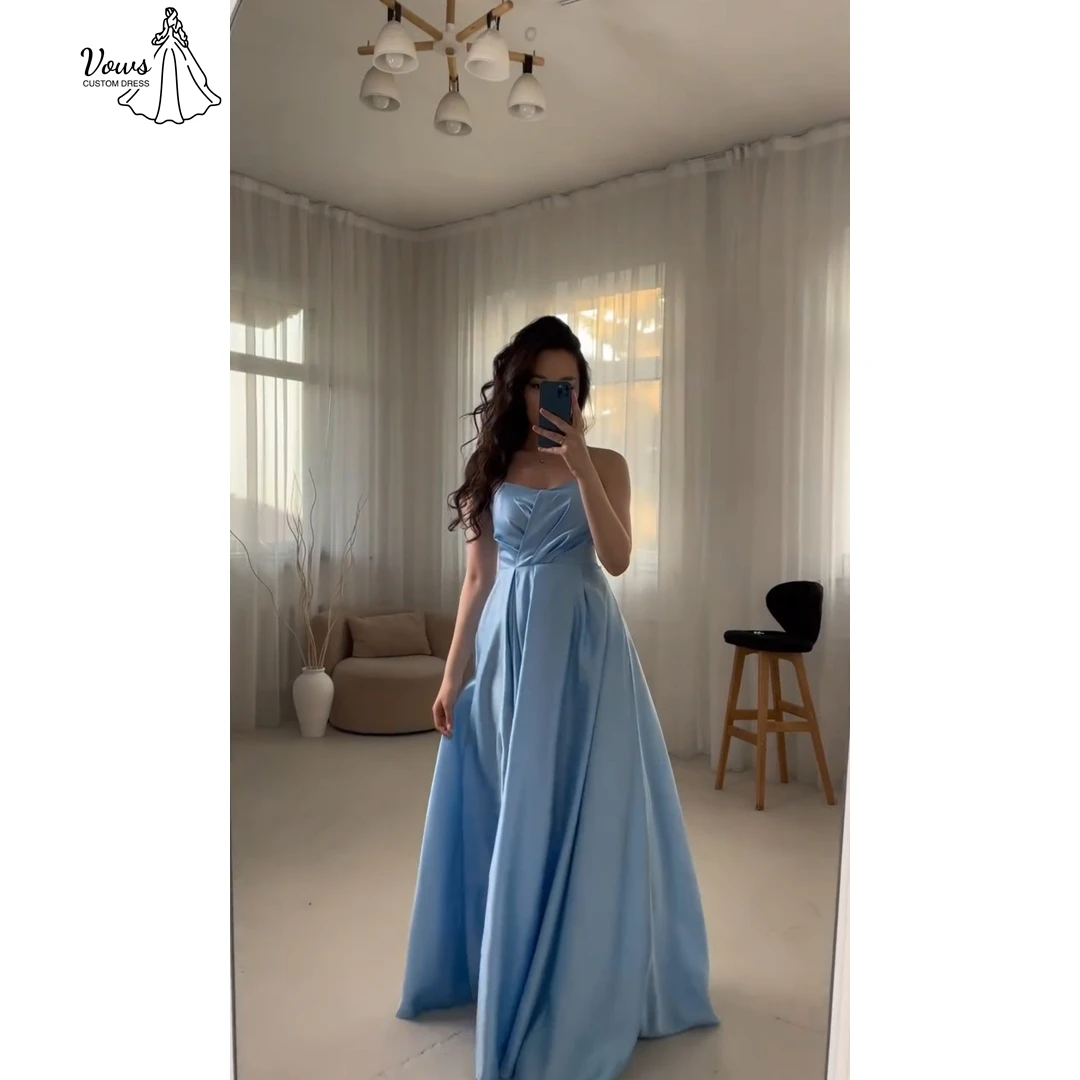 

Vows Custom Made Luxurious Party Dress Line A Robe De Cocktail Femme Satin Cloth Elegant Prom Dresses Luxury Evening Dress 2025