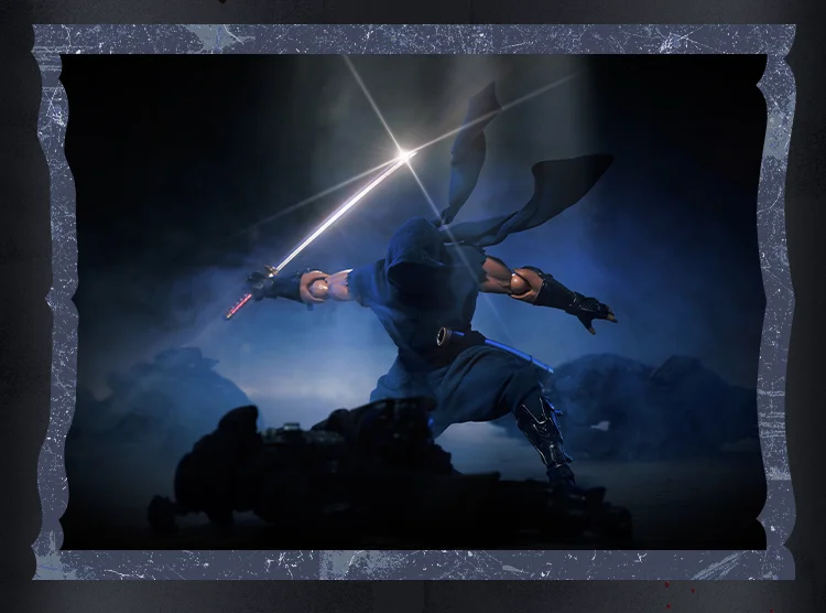 

In Stock Handemade 1/12 Scale Male Japanese Ninja Gaiden 2 Ryu Hayabusa Blue Clothes Set Accessory For 6inch Action Figure Toy