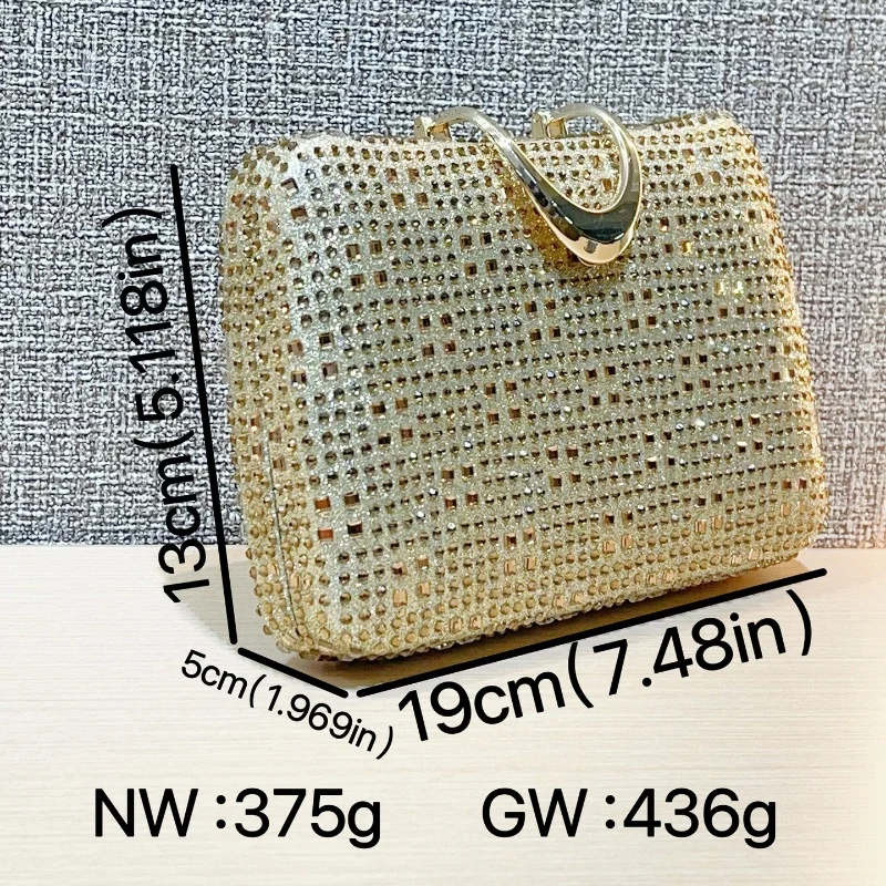 Mooie Mode Vrouwen Bezaaid Diamanten Handtassen Fonkelende Luxe Banket Handtassen Vrouwen Keten Schoudertas Portemonnee Onderarmtas