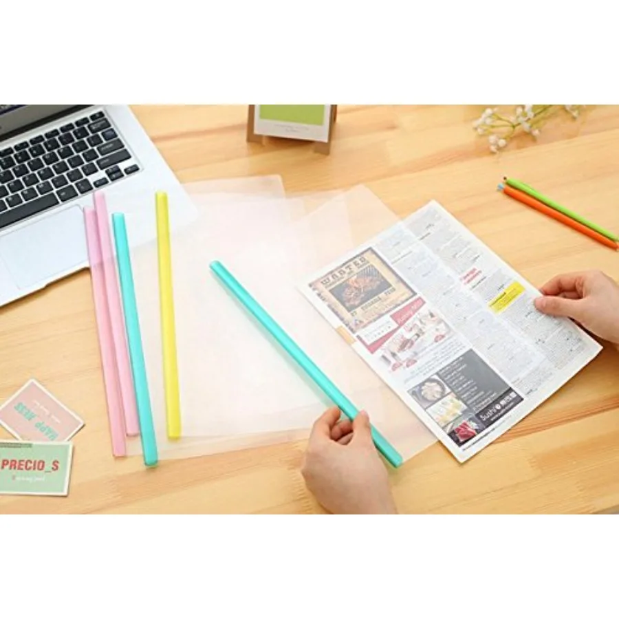 File Folder Clear Sliding Bar Report Covers with UType Sliding Bar 40 Sheet Capacity Office School Supplies Transparent Resume