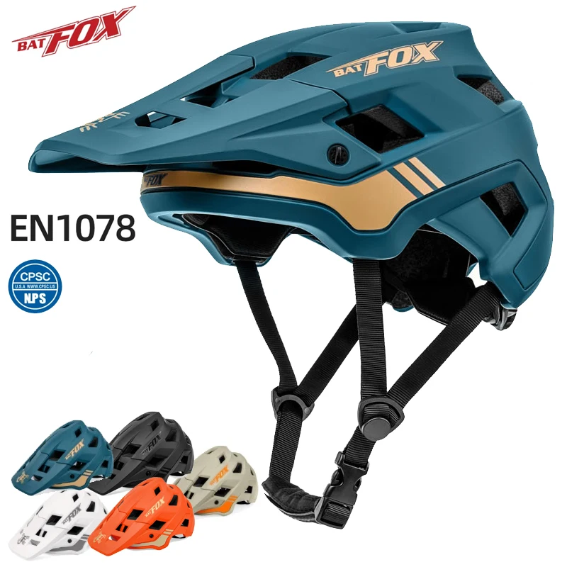 BATFOX-casco de bicicleta de montaña, visera para ciclismo, casco de bicicleta de carretera, gorra de bicicleta de descenso, accesorios para bicicleta de hombre y mujer, seguridad CE