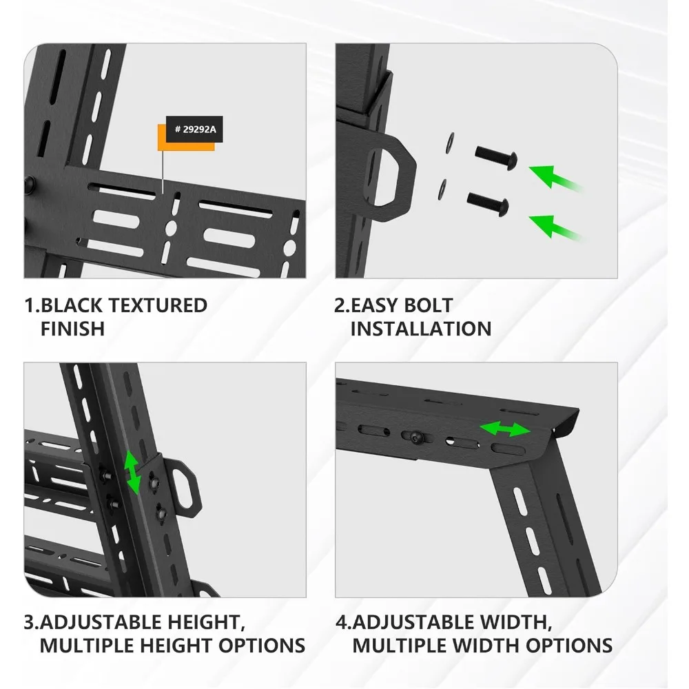 Cargo Carrier Bed Racks Adjustable for Trucks and SUVs, Compatible with Various Models Including Silverado, Sierra, Ram, Tacoma,
