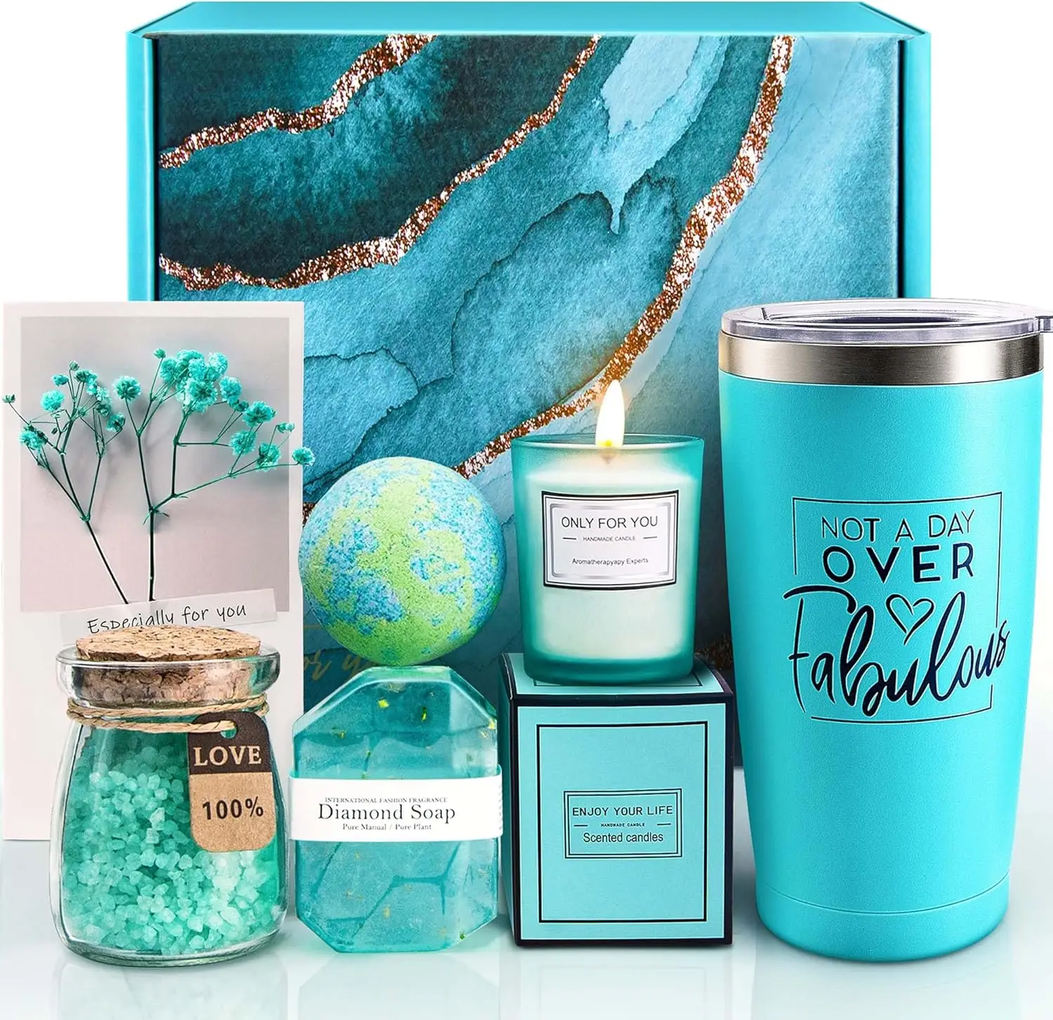 Regalos para el Día de la Madre, para Mamá, Esposa, Regalos de Cumpleaños para Mujeres, Hermana, Mejor Amiga, Hija, Ella, Set de Regalo de Spa Relajante, Cesta de Regalo Única