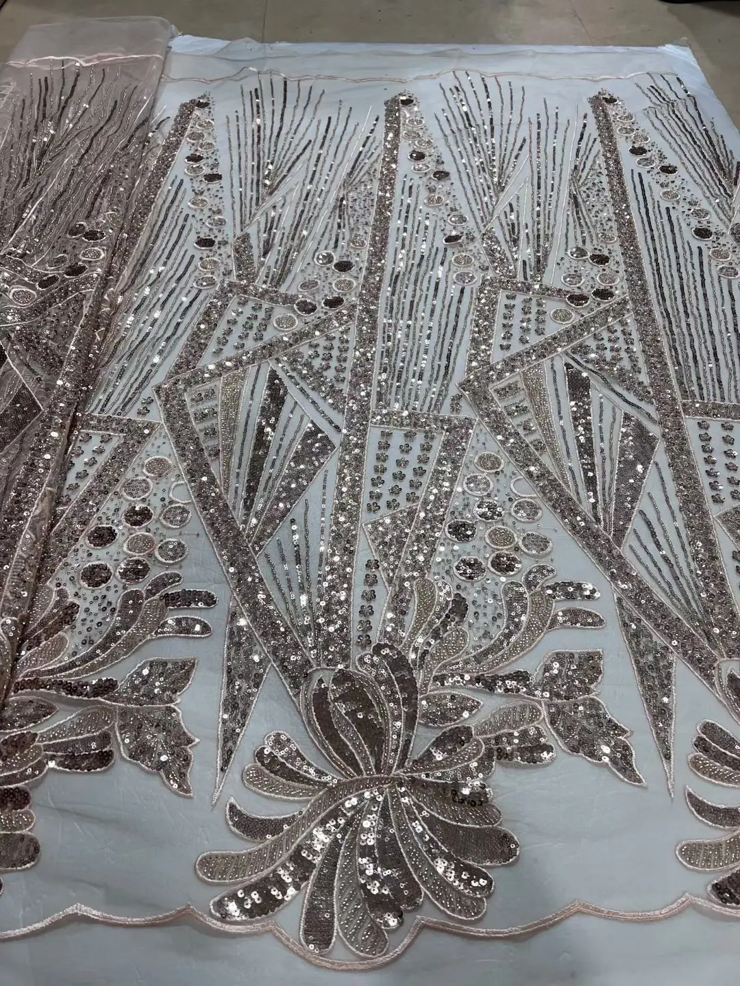 

African Lace Fabric with beads L-1226862 High Quality Tulle Lace French Nigerian Lace Fabrics For Bride Women Wedding Party