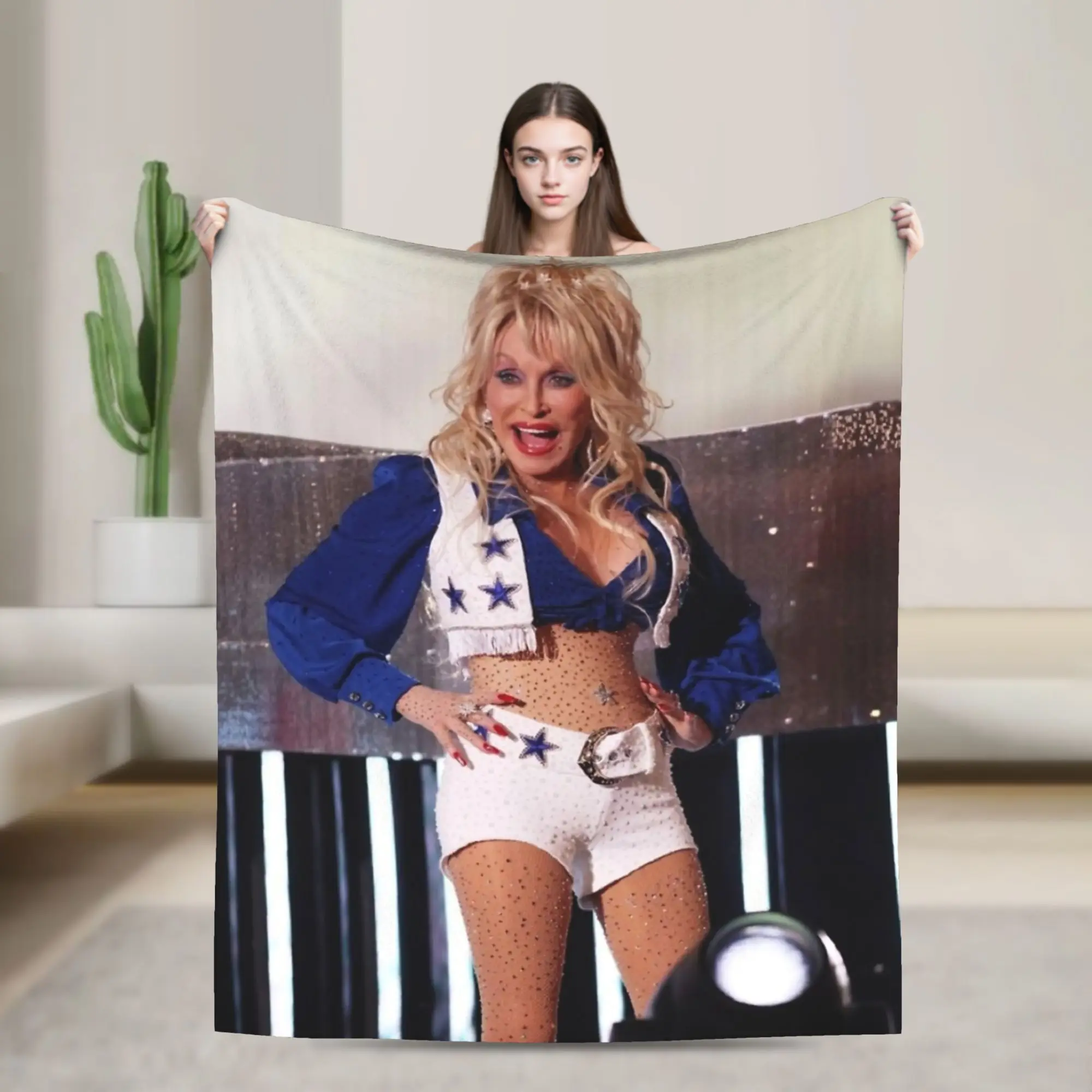 Dolly Parton Memorial RIP Blanket Flannel Air Conditioning   Multifunction Ultra-Soft Throw Blanket for Home Bedroom Rug Piece