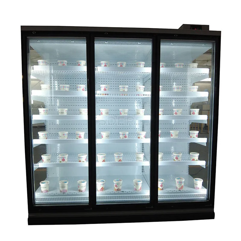 

FOODLINE Customized Supermarket Energy Saving Multideck Display Cabinet Glass Door Chiller Freezer Refrigerator Equipment
